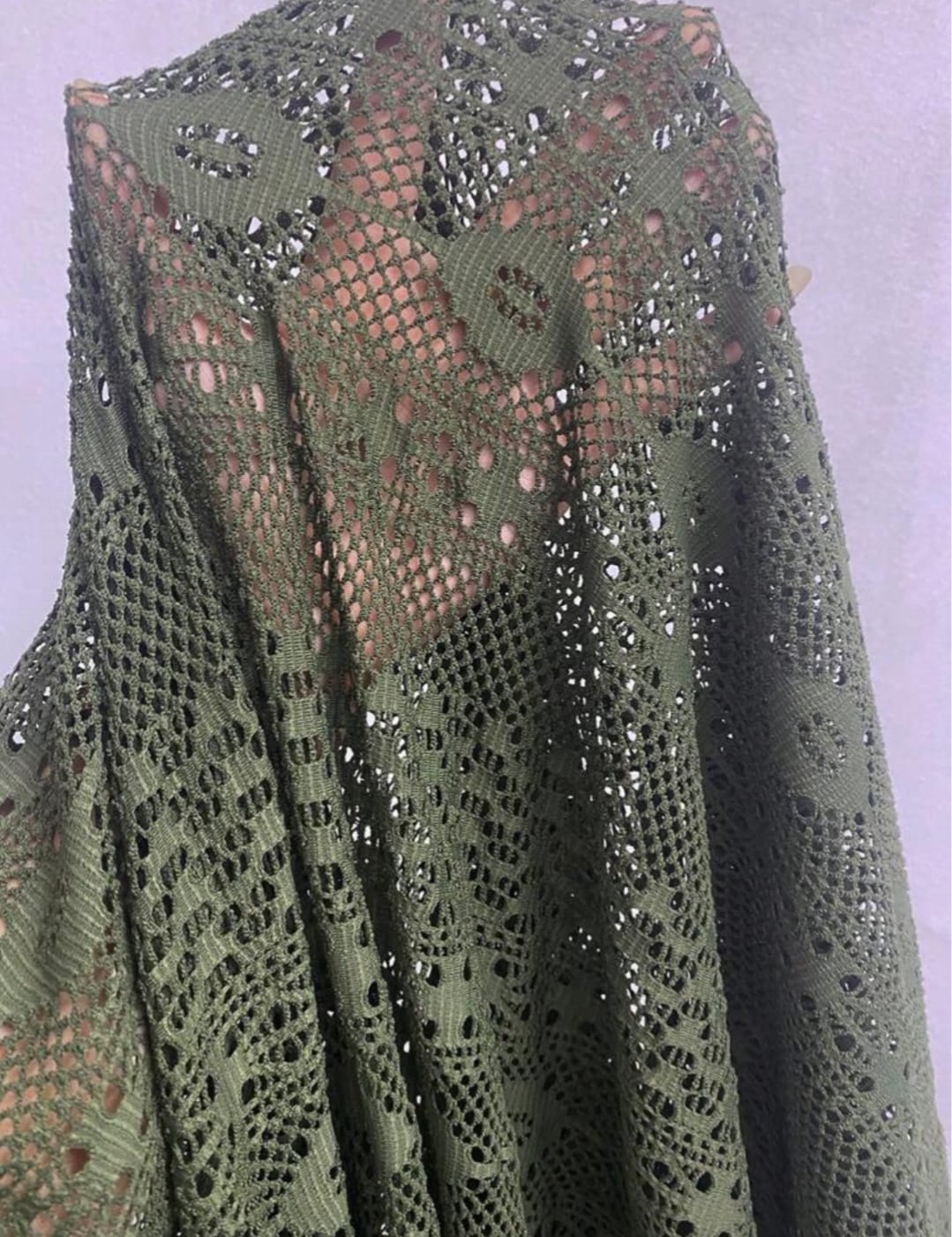 Olive Lace Mesh Tank Top